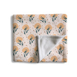 Modern Plant Pattern Fleece Blanket By Artists Collection