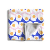 Fried Egg Pattern Fleece Blanket By Artists Collection