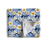 Fresh Flowers Pattern Fleece Blanket By Artists Collection