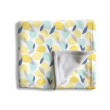 Fresh Lemons Pattern Fleece Blanket By Artists Collection