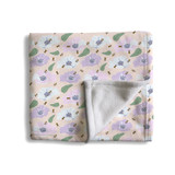 Flowers With Bees Pattern Fleece Blanket By Artists Collection