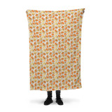 Fall Ginkgo Biloba Pattern Fleece Blanket By Artists Collection