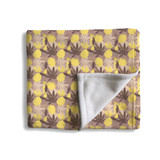 Exotic Lemons Pattern Fleece Blanket By Artists Collection