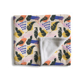 Exotic Banana Leaves Pattern Fleece Blanket By Artists Collection