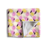 Pink Citrus Pattern Fleece Blanket By Artists Collection