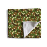 Camouflage Pattern Fleece Blanket By Artists Collection