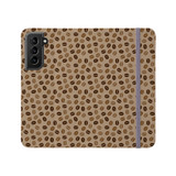 Coffee Beans Pattern Samsung Folio Case By Artists Collection