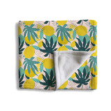 Abstract Tropical Lemons Pattern Fleece Blanket By Artists Collection