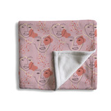 Abstract Face Pattern Fleece Blanket By Artists Collection