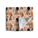 Abstract African Pattern Fleece Blanket By Artists Collection