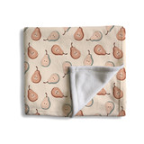 Hand Drawn Pears Pattern Fleece Blanket By Artists Collection