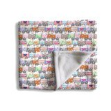 Kawaii Cute Cats Dressed Up Fleece Blanket By Artists Collection
