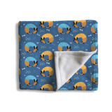 Curled Up Dogs Pattern Fleece Blanket By Artists Collection