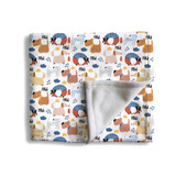Paw Dogs Pattern Fleece Blanket By Artists Collection