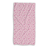 Floral Leoaprd Pattern Beach Towel By Artists Collection