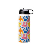 Colorful Abstract Pattern Water Bottle By Artists Collection