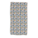 White Flowers Pattern Beach Towel By Artists Collection