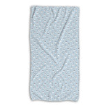 Blue Background Snowman Pattern Beach Towel By Artists Collection