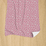 Pink Cow Pattern Beach Towel By Artists Collection