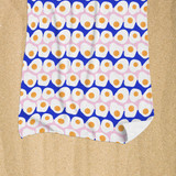 Fried Egg Pattern Beach Towel By Artists Collection