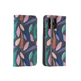 Colorful Fern Pattern iPhone Folio Case By Artists Collection