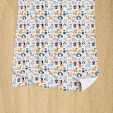 Cute Dogs Pattern Beach Towel By Artists Collection