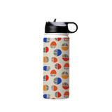 Abstract Circles Pattern Water Bottle By Artists Collection