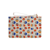 Abstract Circles Pattern Clutch Bag By Artists Collection