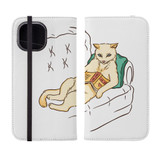 Chillin Cat With A Good Book iPhone Folio Case By Vexels