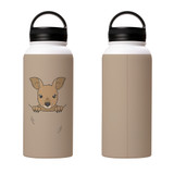 Baby Kangaroo In Pouch With Brown Background Water Bottle By Vexels