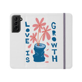 Love Is Growth Samsung Folio Case By Vexels