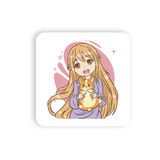 Anime Girl With Corgi Coaster Set By Vexels