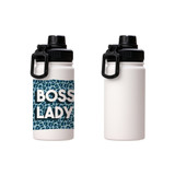 Boss Lady With Leopard Background Water Bottle By Vexels
