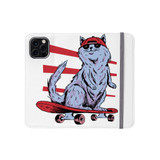 Cool Skateboard Cat iPhone Folio Case By Vexels