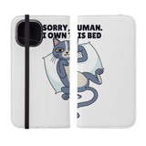 Sorry Human I Own This Bed Cat iPhone Folio Case By Vexels