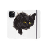 Cat Coming Out Of Hole iPhone Folio Case By Vexels