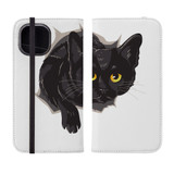 Cat Coming Out Of Hole iPhone Folio Case By Vexels