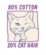 80% Cotton 20% Cat Hair Design By Vexels