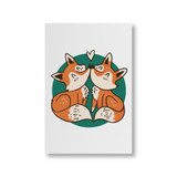 Foxes In Love Canvas Print By Vexels