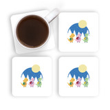 Baby Dinosaurs With Backpacks Coaster Set By Vexels