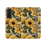 Sunflower Pattern Samsung Folio Case By Artists Collection