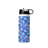 Doodle Flowers Pattern Water Bottle By Artists Collection