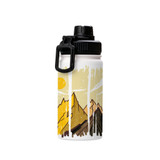 Mountain Landscape Brushstrokes Water Bottle By Vexels