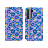 Doodle Flowers Pattern Samsung Folio Case By Artists Collection