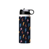 Doodle Thunder Pattern Water Bottle By Artists Collection