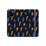 Doodle Thunder Pattern iPhone Folio Case By Artists Collection