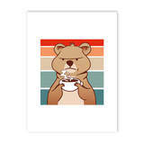 Angry Quoka With A Cuppa With Retro Background Art Print By Vexels