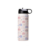 Elephant Rainbow Pattern Water Bottle By Artists Collection