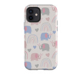 Elephant Rainbow Pattern iPhone Tough Case By Artists Collection