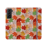 Fall Leaf Pattern Samsung Folio Case By Artists Collection